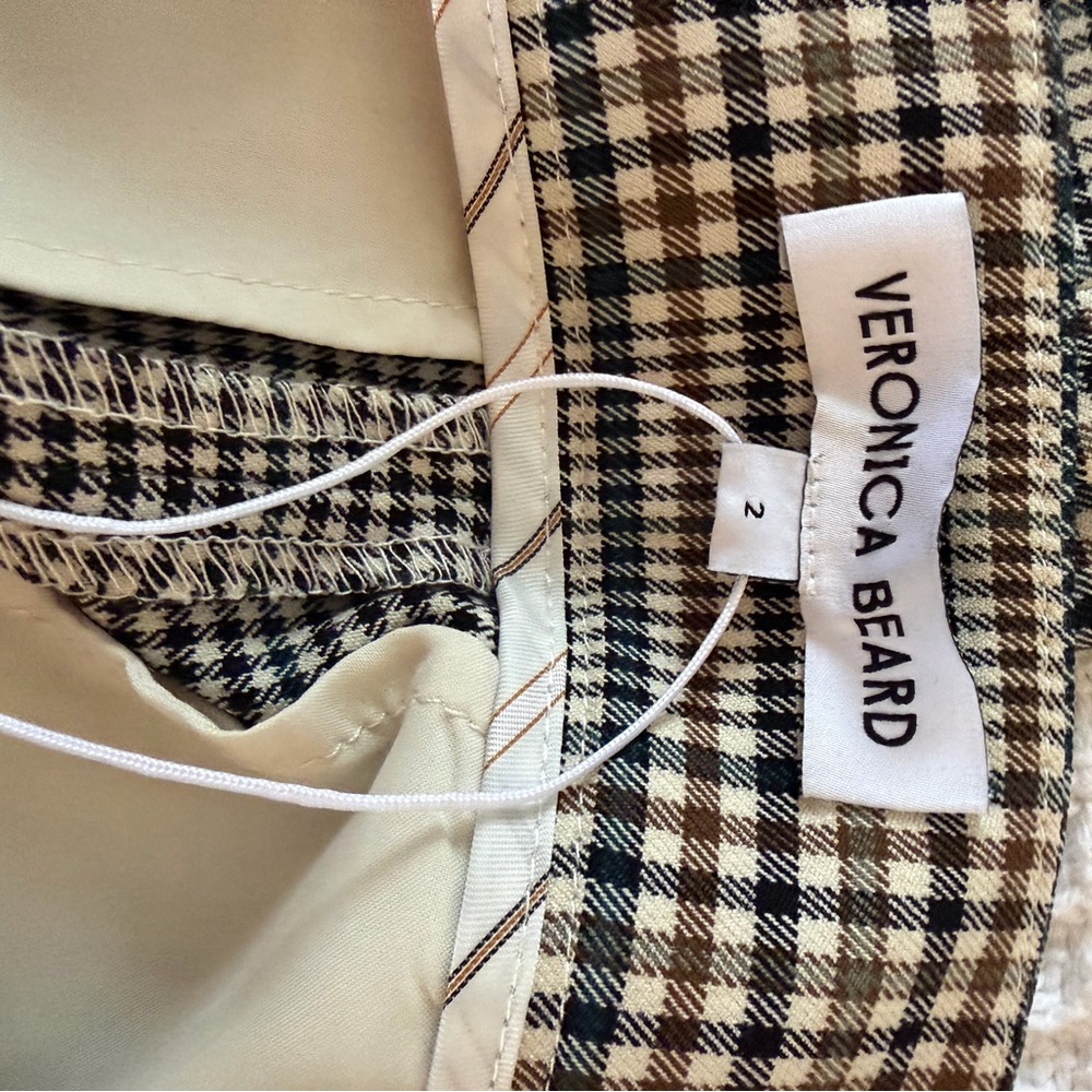 Veronica Beard Plaid Wide-Leg Trousers - Picture 3 of 5